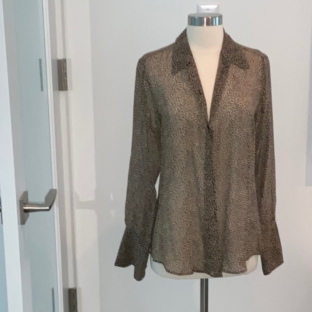 Nili Lotan Leopard Blouse